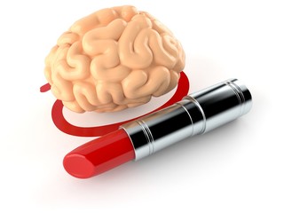 Brain with red lipstick © Talaj