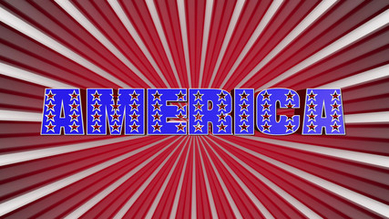 Obraz premium America Text Flag