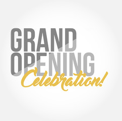 Grand opening celebration stylish typography copy message
