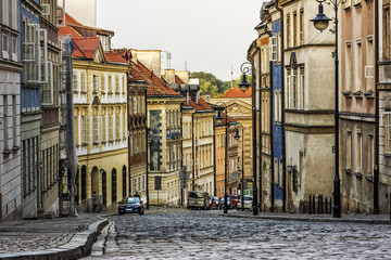 Warsaw Old Town Street with No People