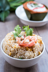 Fried rice with shrimps