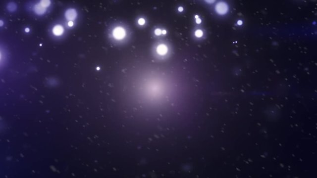 Christmas blue background with snow 