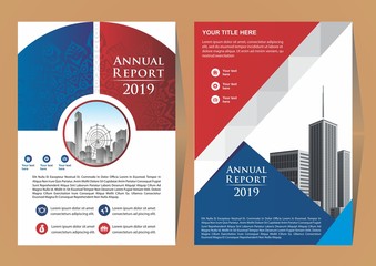 A modern business brochure layout with shape vector illustration
