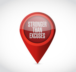 Stronger than Excuses pointer sign