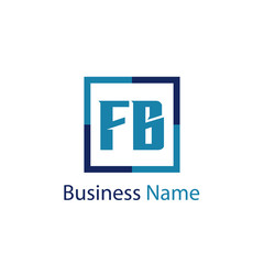 Fototapeta premium Initial Letter FB Logo Template Design