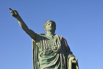 Monument of Emperor Nero in Anzio. Italy.