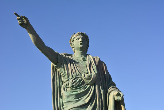 Monument of Emperor Nero in Anzio. Italy.