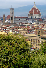 Fototapeta na wymiar Vedute di Firenze da piazzale Michelangelo