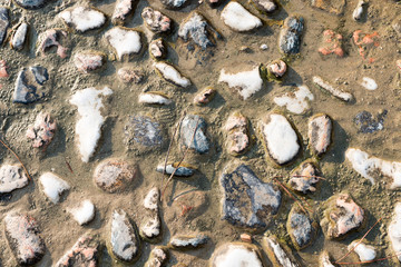 Texture of river stones