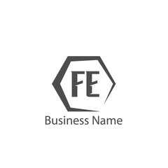 Initial Letter FE Logo Template Design