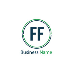 Initial Letter FF Logo Template Design