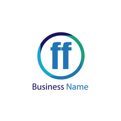 Initial Letter FF Logo Template Design