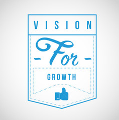 Vision for growth Modern stamp message