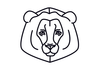 Vector black icon of leo