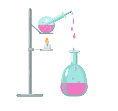 chemical experience with spirit lamp