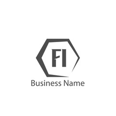 Initial Letter FI Logo Template Design