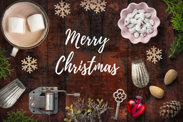 weihnachtlich Dekoration mit Nachricht 