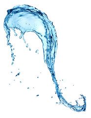 Water splashing isolated on white background