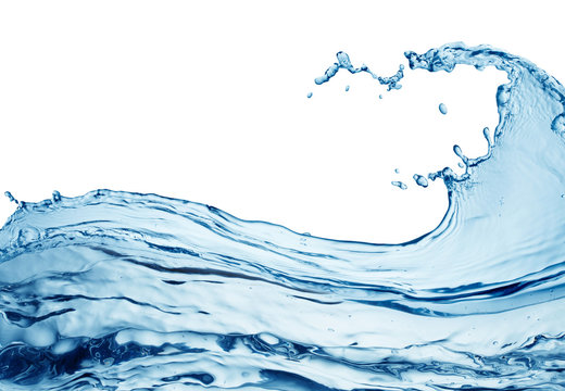 Water wave on white background