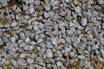 Gravel from a French drain