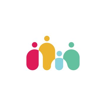 people family together human unity logo vector icon