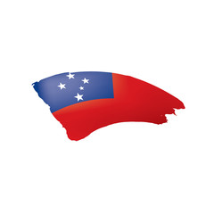 Samoa flag, vector illustration on a white background