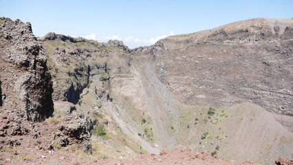 Vesuvio volcano crater