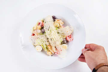 salad with chicken meat