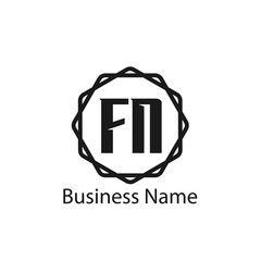 Initial Letter FN Logo Template Design