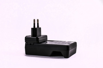 battery charger black on white background