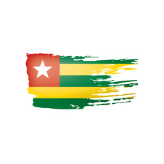 togo flag, vector illustration on a white background