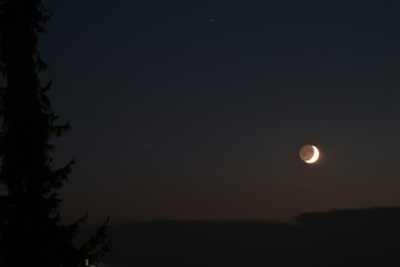 Mond - Sternenhimmel - Nacht