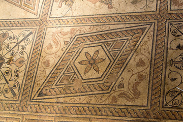 Ancient Roman Floor mosaic The Punishment of Dirce