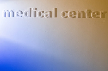 Fototapeta premium medical center inscription