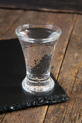 vodka in shot glasses