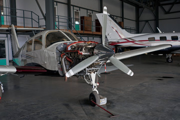 Fototapeta premium plane is in the hangar