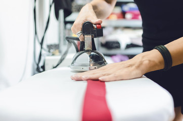 Tailor using iron on fabric
