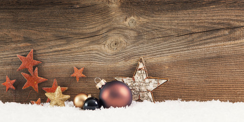 christmas background with stars and baubles