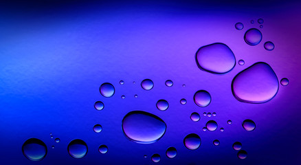 Blue purple Abstract Background with Water Drops