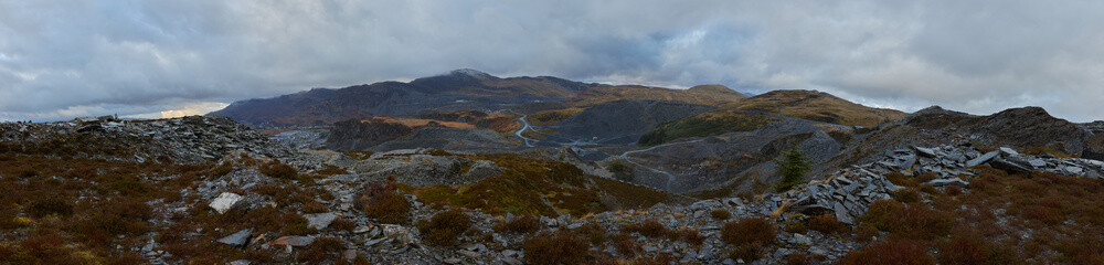 Mountains in Wales in the autumn time.