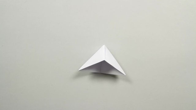 Origami paper boat stop motion animation transition