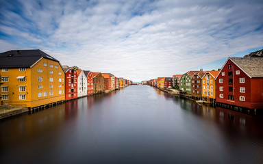 Fototapeta premium Colorful Skyline of Trondheim