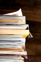 Stack of Magazines, Closeup