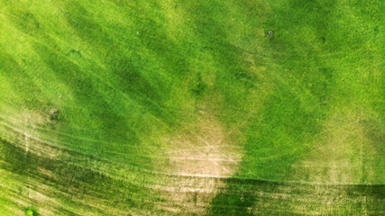 Aerial. Working golf course texture background.  .