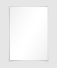A4 paper with shadow design template, vector