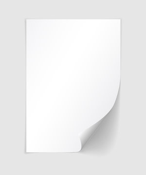 A4 paper with shadow design template, vector