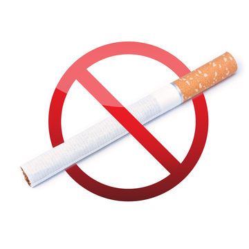 illustration of a no smoking sign not allowed