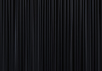 Black curtains with folds background