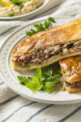 Homemade Lamb and Tomato Arayes Pita