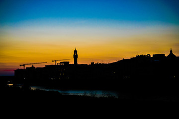 Fototapeta premium sunset over city